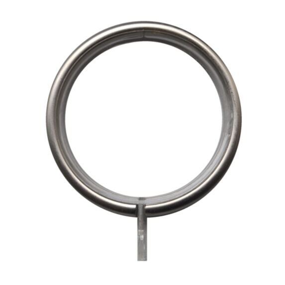 Lot de 8 anneaux métal Ø56 pour tringle à rideau de Ø28 mm coloris chromé mat - MOBOIS