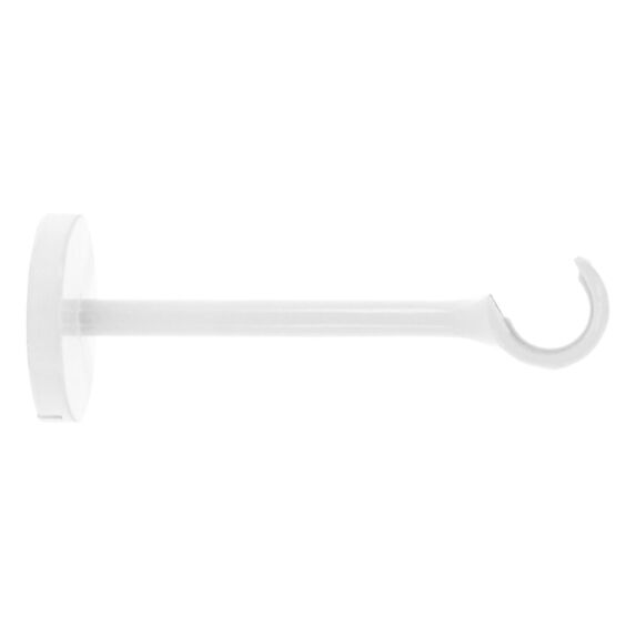 2 supports Blanc Brillant métal Ø20mm 120mm