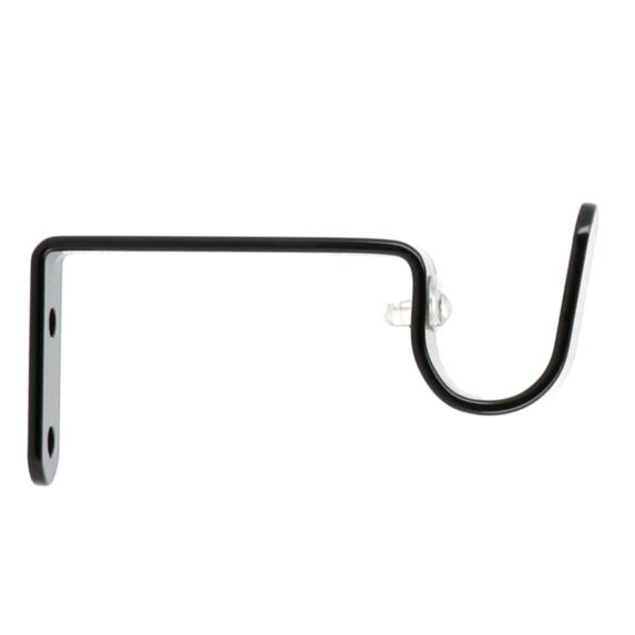 2 supports Noir Brillant métal Ø20mm 80mm