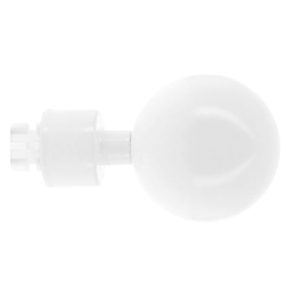 2 embouts Boule Blanc Brillant métal Ø20mm