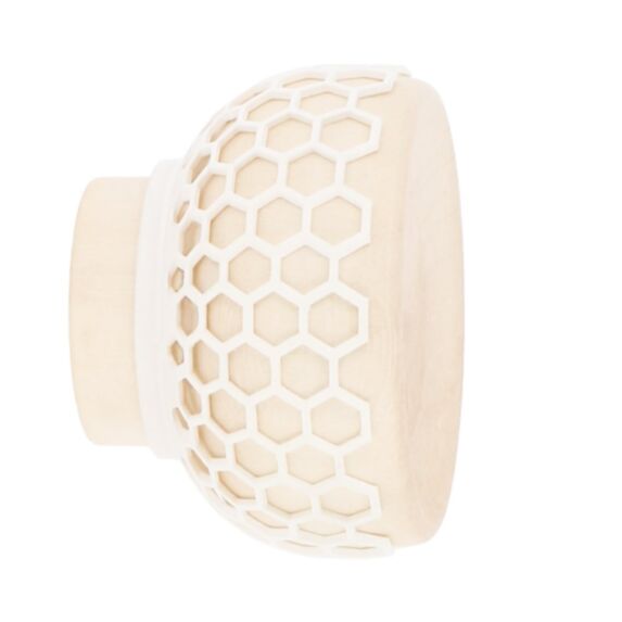 Embout Bois/Plastique Ø28mm Coupelle Erable/Blanc mat - MOBOIS
