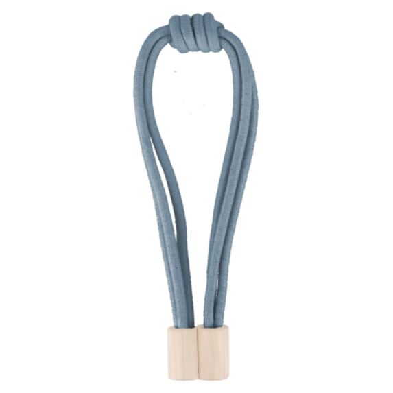 Embrasse corde bois aimantée bleu 66cm
