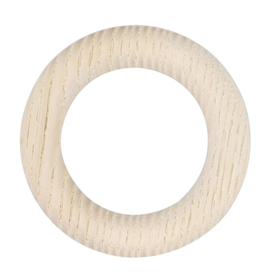10 anneaux bois 56mm frêne naturel blanchi pour tringle d28 - MOBOIS