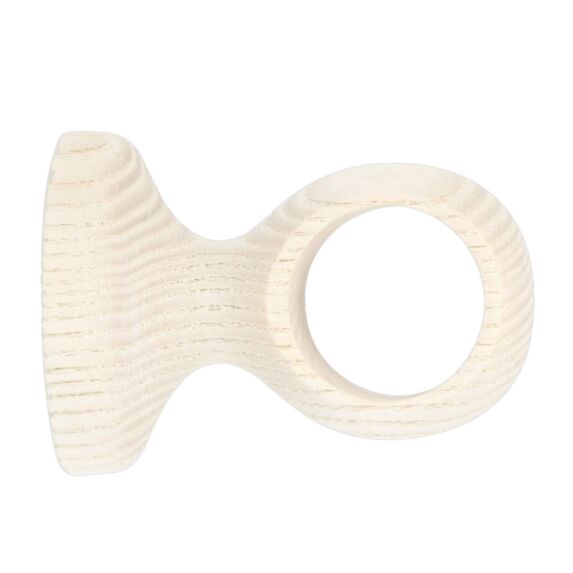 Support bois d28 fermé court 50mm frêne naturel blanchi - MOBOIS