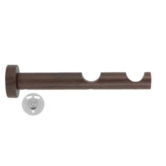 Support Bois Ø28mm Tige Double 130/200mm Frene Decor Noyer - MOBOIS