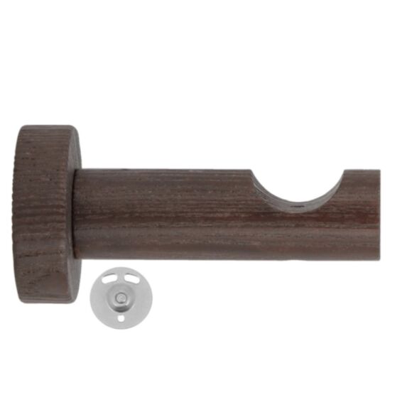 Support Bois Ø28mm Tige Ouvert 80mm Frene Decor Noyer - MOBOIS