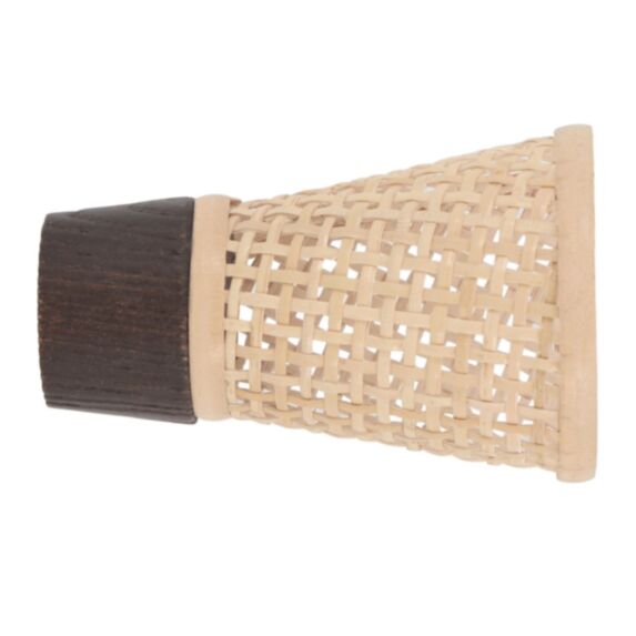 Embout Ø28mm Cannage Evase Frene Decor Noyer - MOBOIS