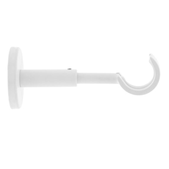 Support métal Ø28mm Ouvert 115-150mm Blanc Mat