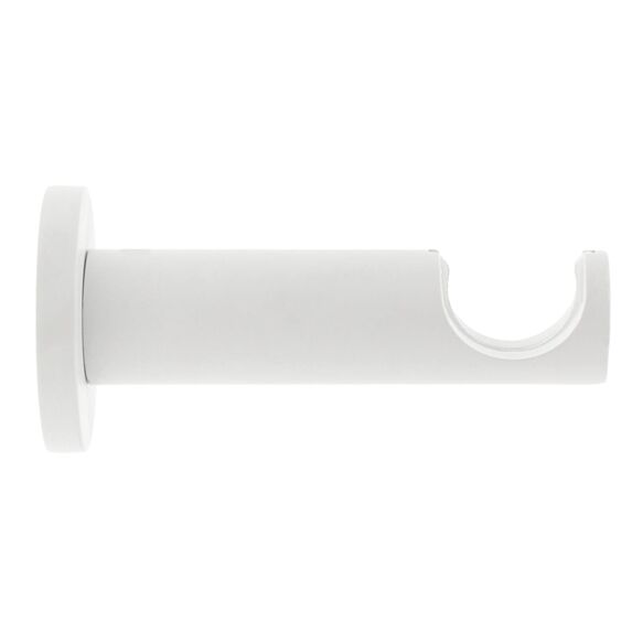 Support métal Ø28mm Tige 60mm Blanc Mat