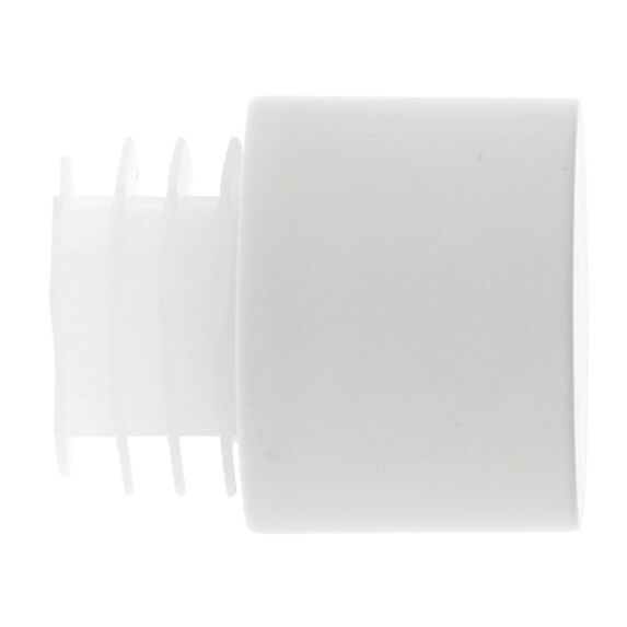 2 Embouts métal Ø28mm Bouchon Blanc Mat