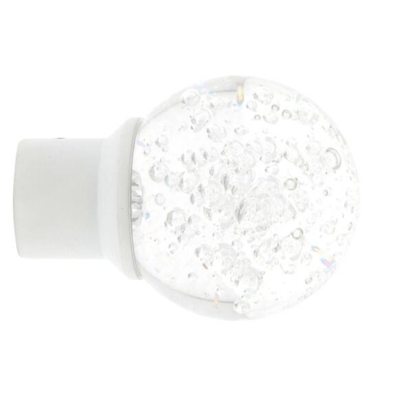 Embout métal Verre Ø20mm Helium Blanc Mat