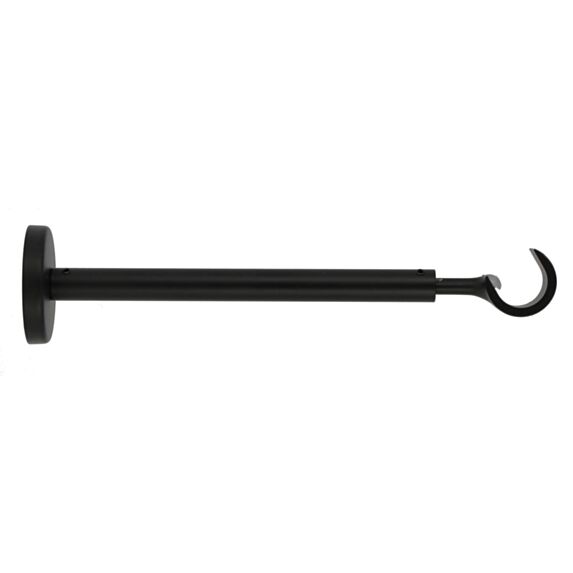 Support métal Ø20mm Ouvert 190-300mm Noir Mat