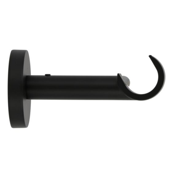 Support métal Ø20mm Ouvert 80mm Noir Mat