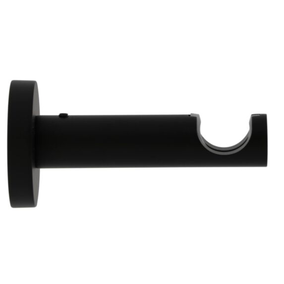 Support métal Ø20mm Tige 80mm Noir Mat