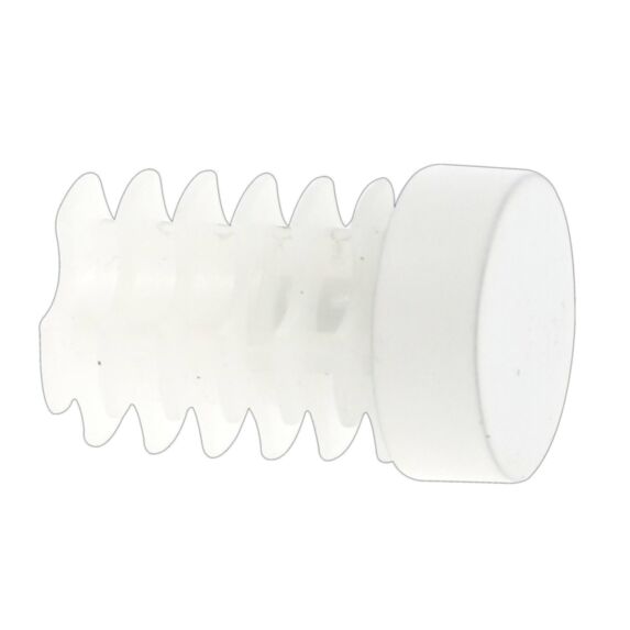 2 Embouts métal Ø20mm Fermium Blanc Mat