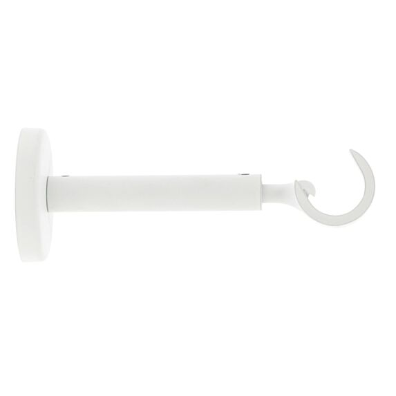 Support métal Ø20mm Ouvert 110-150mm Blanc Mat