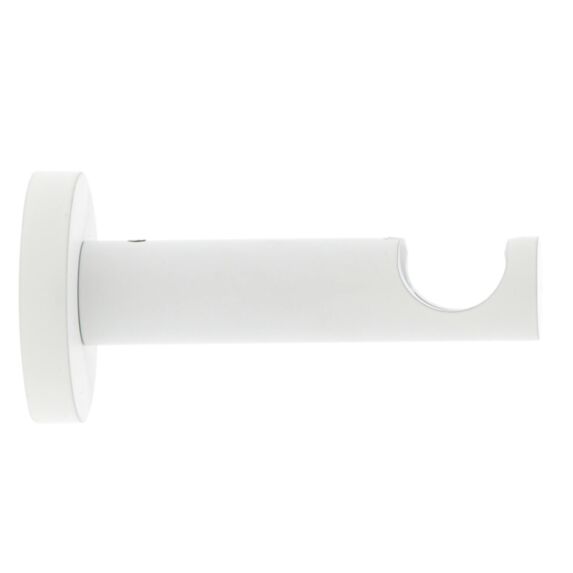 Support métal Ø20mm Tige 80mm Blanc Mat