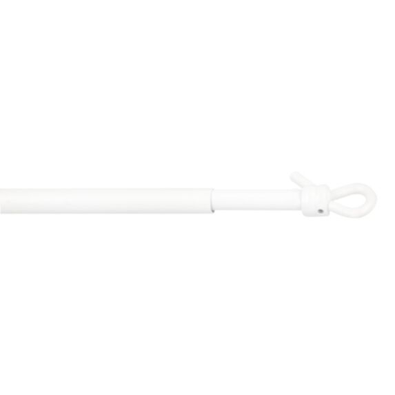 Tringle de Vitrage Ø7mm Embouts Nœud 40-65cm Blanc Mat - MOBOIS