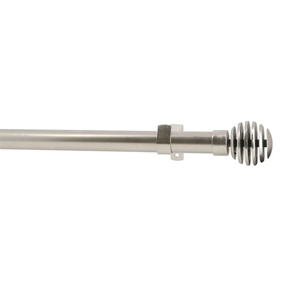 Kit tringle à rideaux métal d28/25 extensible 2m00-3m60 nickel mat - MOBOIS