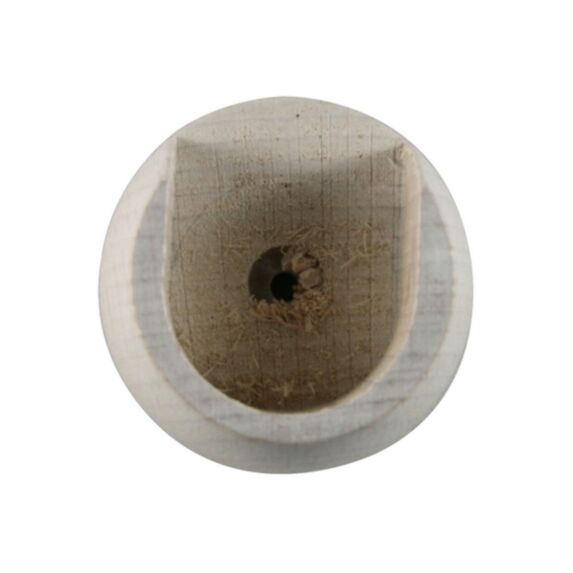 Lot de 2 naissances de barre à rideau en bois Ø28 blanchi - MOBOIS