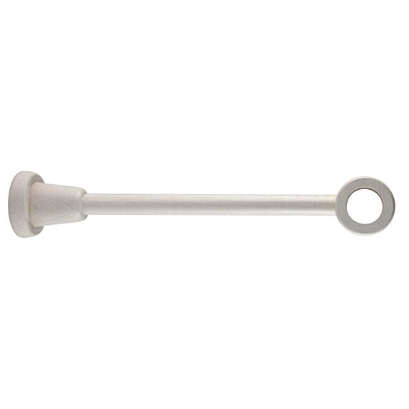 Support de barre à rideau en bois Ø28 fixe oeil fermé 300 mm axe/mur recoupable blanchi