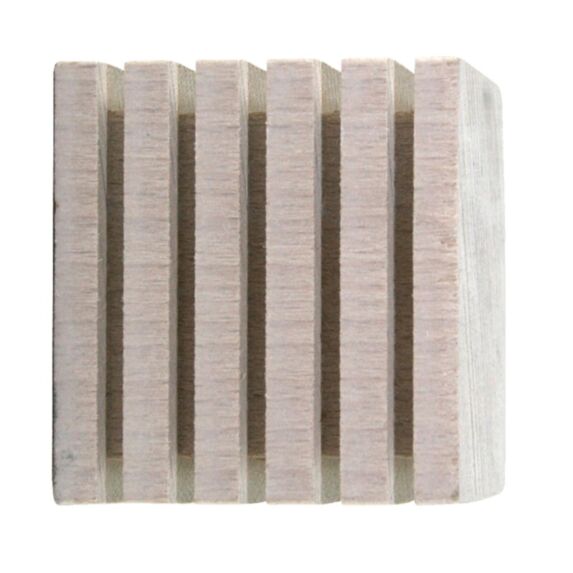 Embout de barre à rideau Ø28 Cube à visser blanchi - MOBOIS