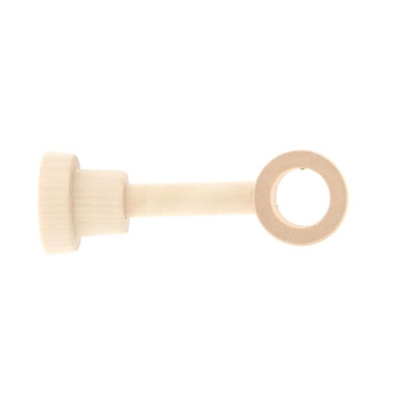 Support de barre à rideau en bois œil fermé Ø28 extensible de 85 à 130 mm coloris érable - MOBOIS
