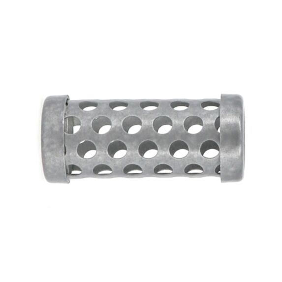 1 embout métal cylindre ajouré à emboîter Ø28 gris zingué