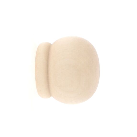 Lot de 2 embouts de barre à rideau en bois anglais à visser Ø28 coloris érable - MOBOIS