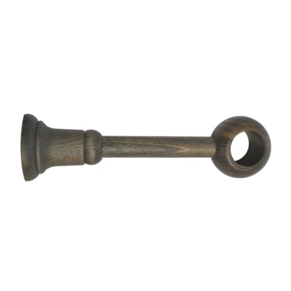 1 support bois à oeil Ø28 réglable de 85 à 180mm chêne brûlé