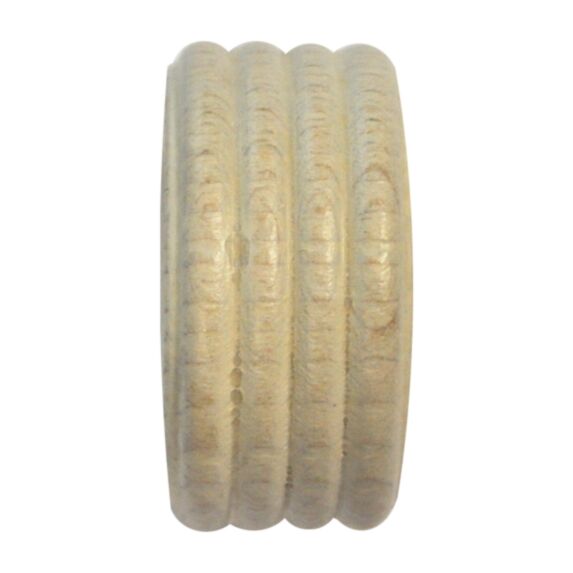 2 embouts bois bouchon strié Ø28 chêne blanchi