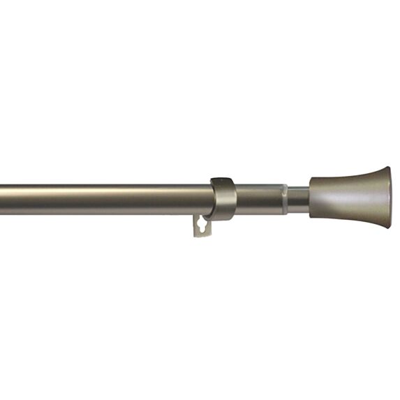 Kit barre à rideau Atlanta métal nickel brossé extensible 1m20x2m10 Ø19/16mm - MOBOIS