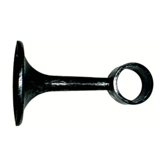 1 support métal à oeil Ø20 70mm noir argenté