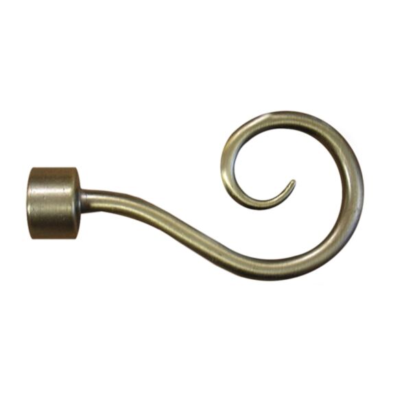 1 embout métal crosse Ø20 effet laiton vieilli