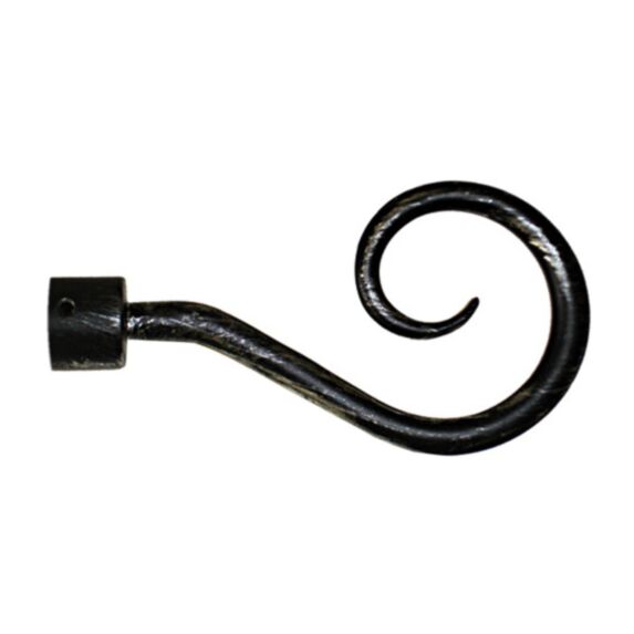 1 embout métal crosse Ø20 noir argenté