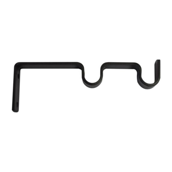 2 supports métal ouverts Ø16 double 80-140mm noir