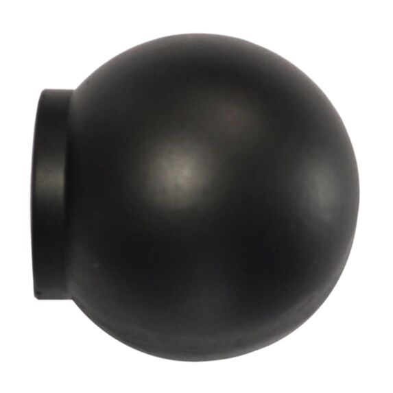 1 embout métal boule Ø16 noir