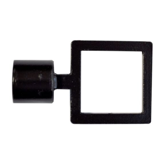 1 embout métal carré Ø16 noir