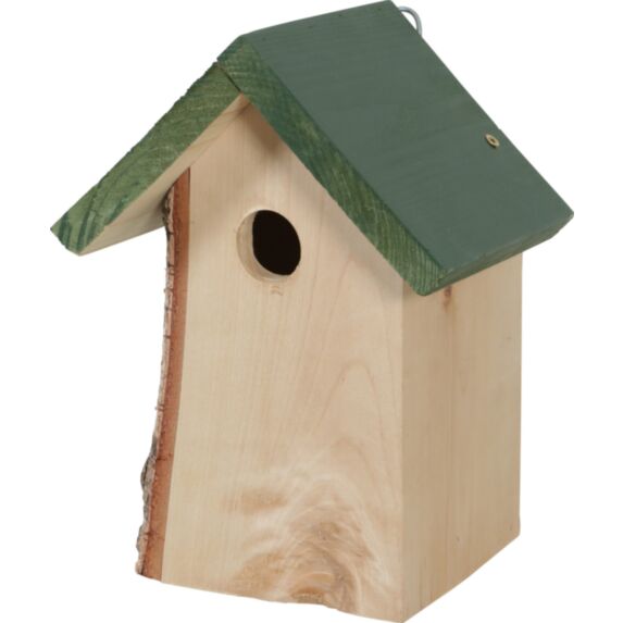 Nid bois hut 19x16x26cm vert - ZOLUX