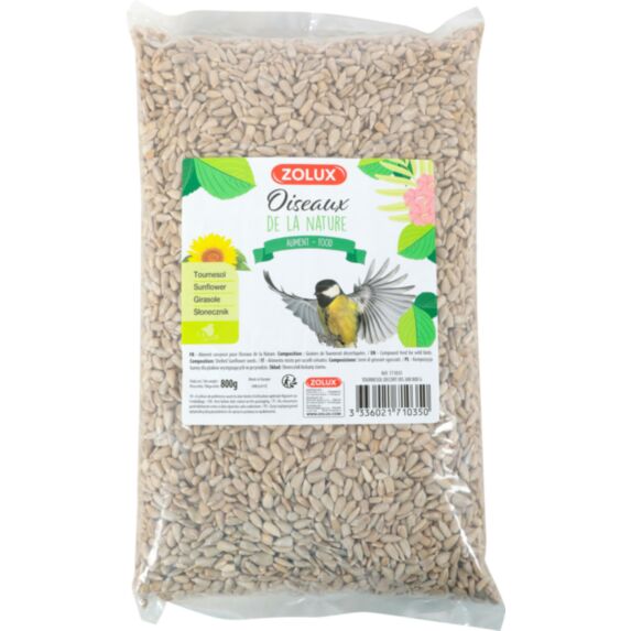 Tournesol décortiqué sachet 800g transparent - ZOLUX
