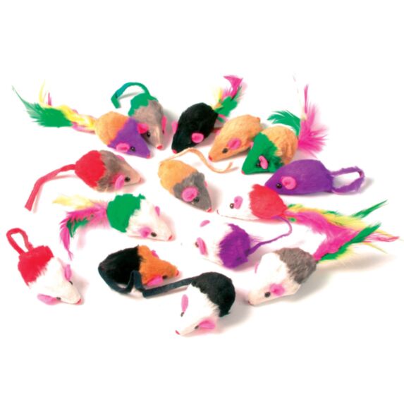 24 Jouets Souris Fourrure Chat - ZOLUX