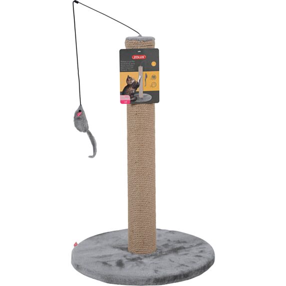 Poteau à griffer pour chat L 40 x p 40 x h 63 cm Gris