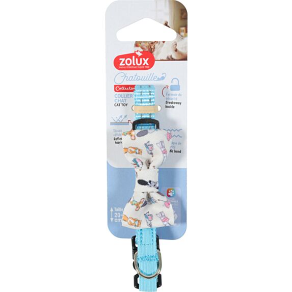 Collier nœud réglable bleu - ZOLUX