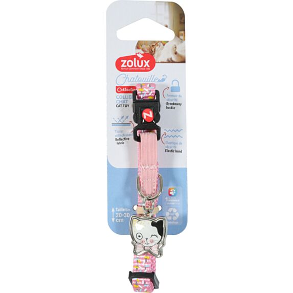 Collier réglable Chatouille rose - ZOLUX
