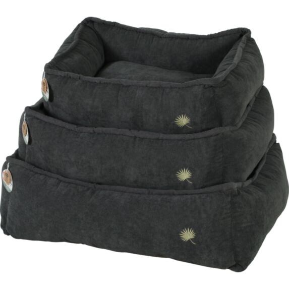 Corbeille chien lounge Toscane velours cotelé 80cm gris - ZOLUX