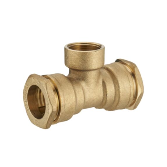 Té femelle laiton pour polyéthylène F20x27 Ø25 - NOYON THIEBAULT