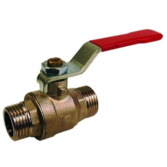 Vanne à sphère manette 1/4 tour double mâle G1/2 (15x21) - ACS - NOYON & THIEBAULT