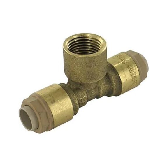 Té raccord sans outil laiton au centre Ø14 F15x21 - NOYON THIEBAULT