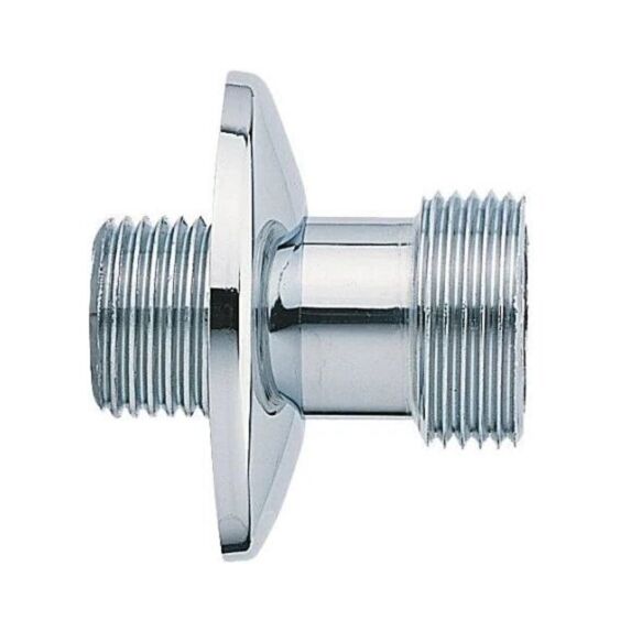 Raccord droit M15x21 M20x27 L.60mm avec rosace - NOYON THIEBAULT