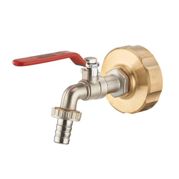 Robinet de cuve 1/4 de tour + Raccord adaptateur s60 - femelle 20x27 (3/4) - AROZ